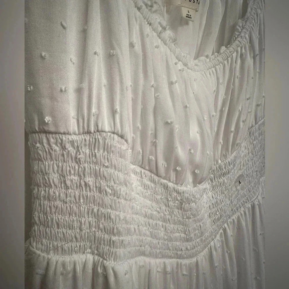 Aeropostale white textured dot dress with scoop neck NWOT - Picture 6 of 9